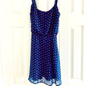 Heart Sundress XS Navy/Red